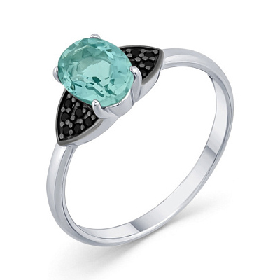 Серебряное кольцо с полудрагоценными камнями