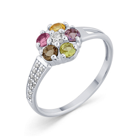 Серебряное кольцо с полудрагоценными камнями