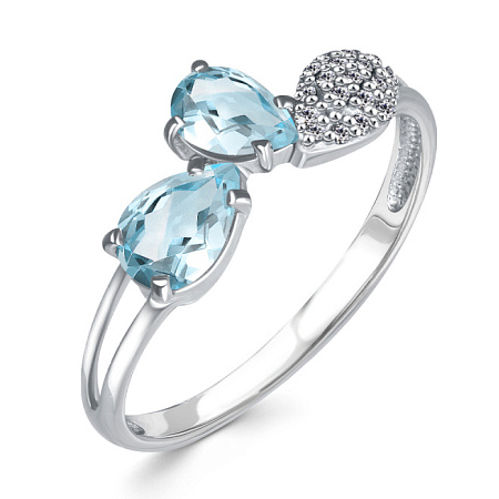 Серебряное кольцо с топазом