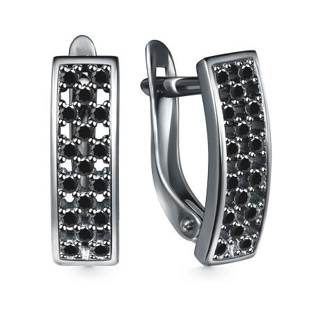 Серебряные cерьги с фианитом