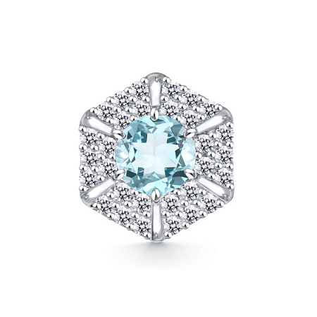 Серебряная подвеска с топазом