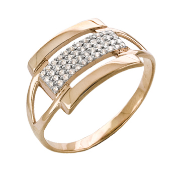 Золотое кольцо с фианитом