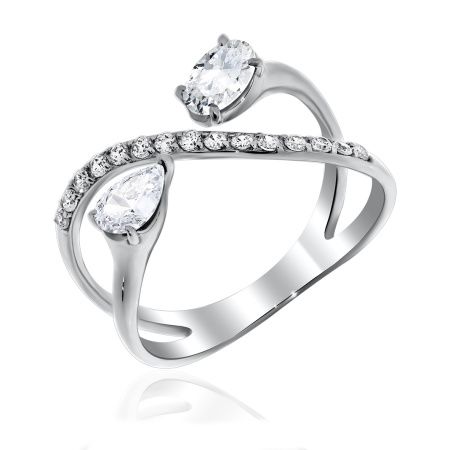 Серебряное кольцо с фианитом
