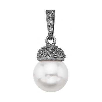 Серебряная подвеска с жемчугом