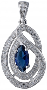 Серебряная подвеска с фианитом