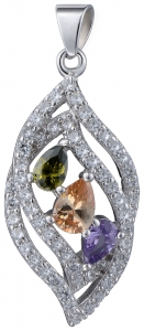 Серебряная подвеска с фианитом