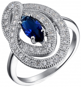 Серебряное кольцо с фианитом