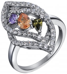 Серебряное кольцо с фианитом