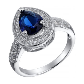 Серебряное кольцо с фианитом