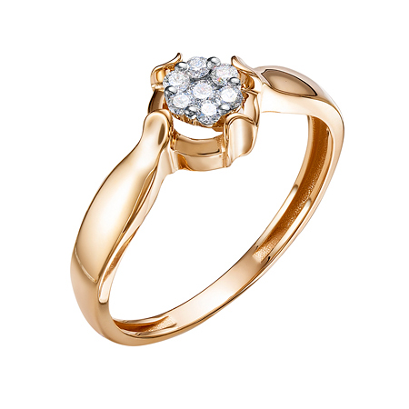 Золотое кольцо с бриллиантом