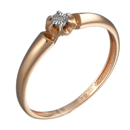 Золотое кольцо с бриллиантом