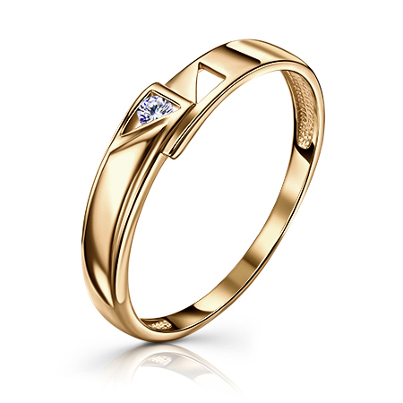 Золотое кольцо с фианитом