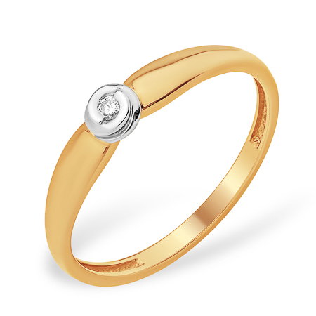 Золотое кольцо с бриллиантом
