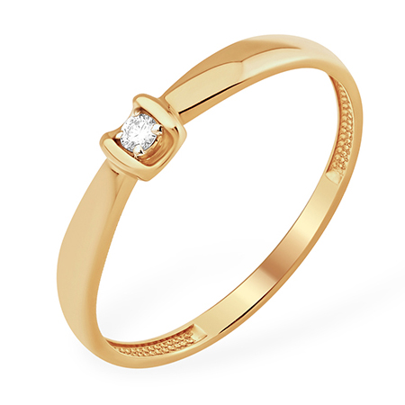 Золотое кольцо с бриллиантом