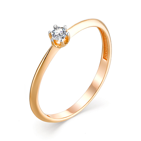 Золотое кольцо с фианитом