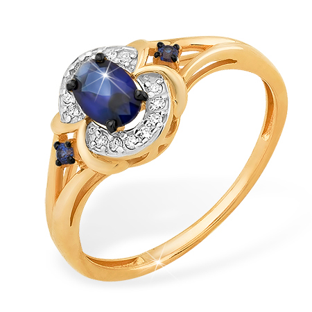Золотое кольцо с сапфиром