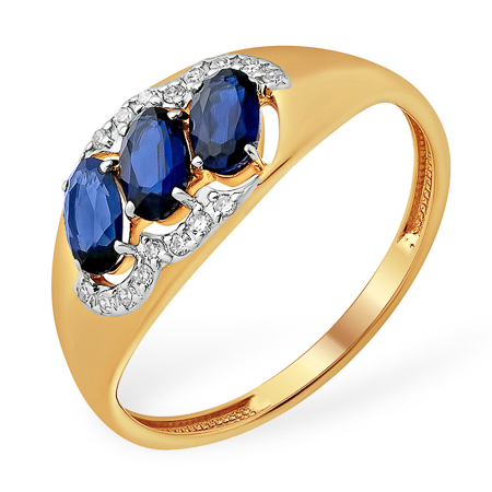 Золотое кольцо с сапфиром