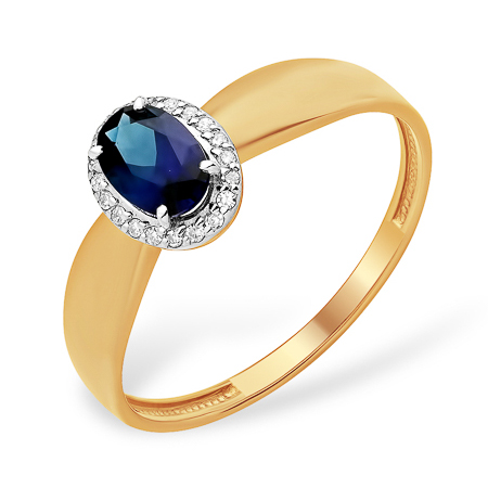 Золотое кольцо с сапфиром