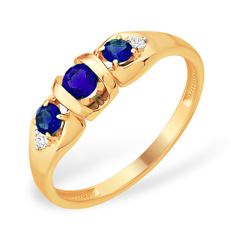 Золотое кольцо с сапфиром