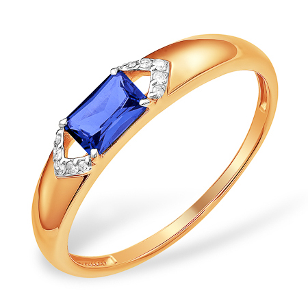 Золотое кольцо с сапфиром