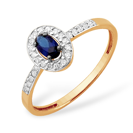 Золотое кольцо с сапфиром