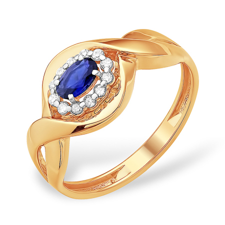 Золотое кольцо с сапфиром