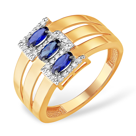 Золотое кольцо с сапфиром