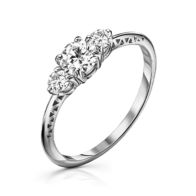 Серебряное кольцо с фианитом