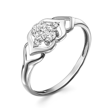 Серебряное кольцо с фианитом