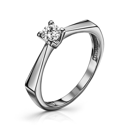 Серебряное кольцо с фианитом