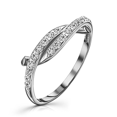 Серебряное кольцо с фианитом