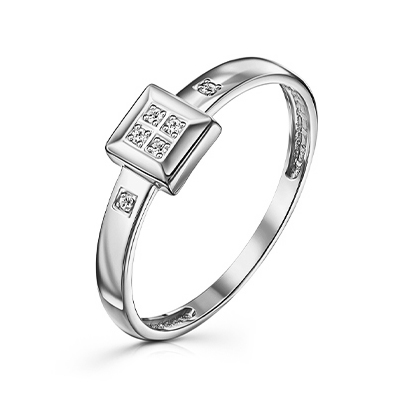 Серебряное кольцо с фианитом