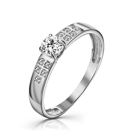 Серебряное кольцо с фианитом
