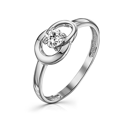 Серебряное кольцо с фианитом