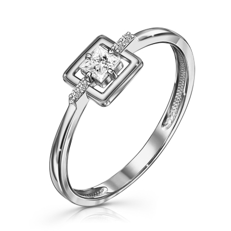 Серебряное кольцо с фианитом