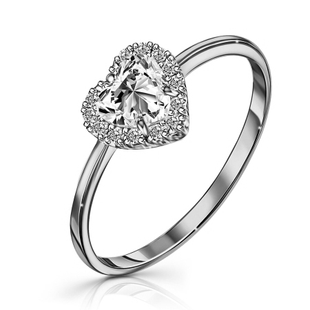 Серебряное кольцо с фианитом