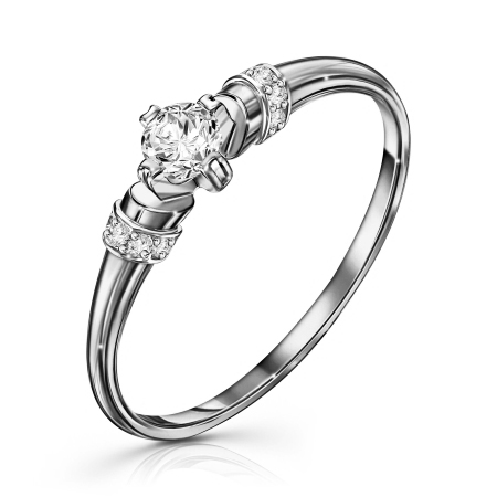 Серебряное кольцо с фианитом