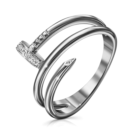 Серебряное кольцо с фианитом