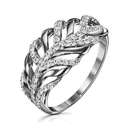 Серебряное кольцо с фианитом