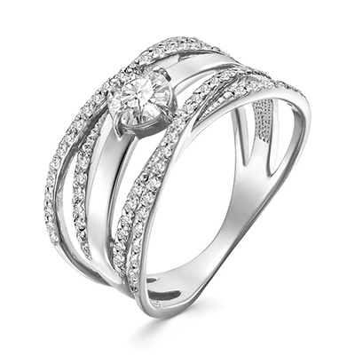 Серебряное кольцо с фианитом
