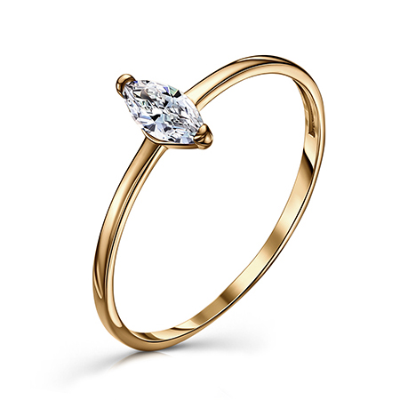 Серебряное кольцо с фианитом