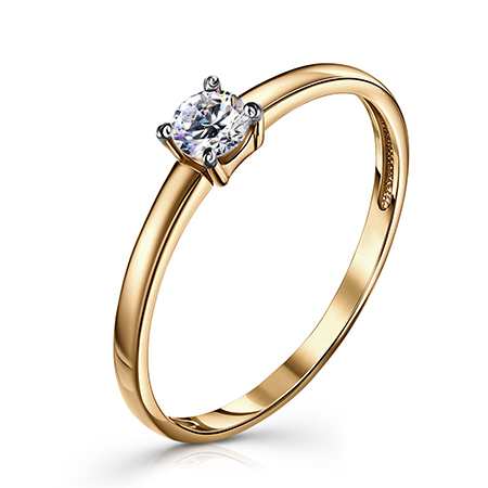 Серебряное кольцо с фианитом