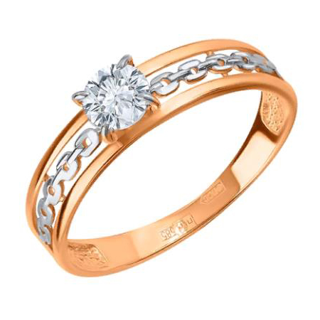 Золотое кольцо с фианитом