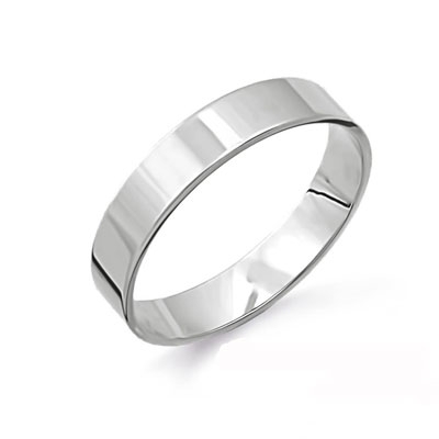 Серебряное обручальное кольцо 