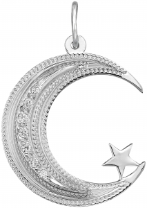 Серебряная подвеска с фианитом