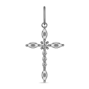 Серебряная подвеска с фианитом