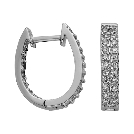 Серебряные cерьги с фианитом