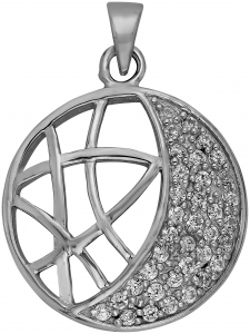 Серебряная подвеска с фианитом