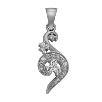 Серебряная подвеска с фианитом