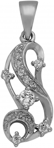 Серебряная подвеска с фианитом